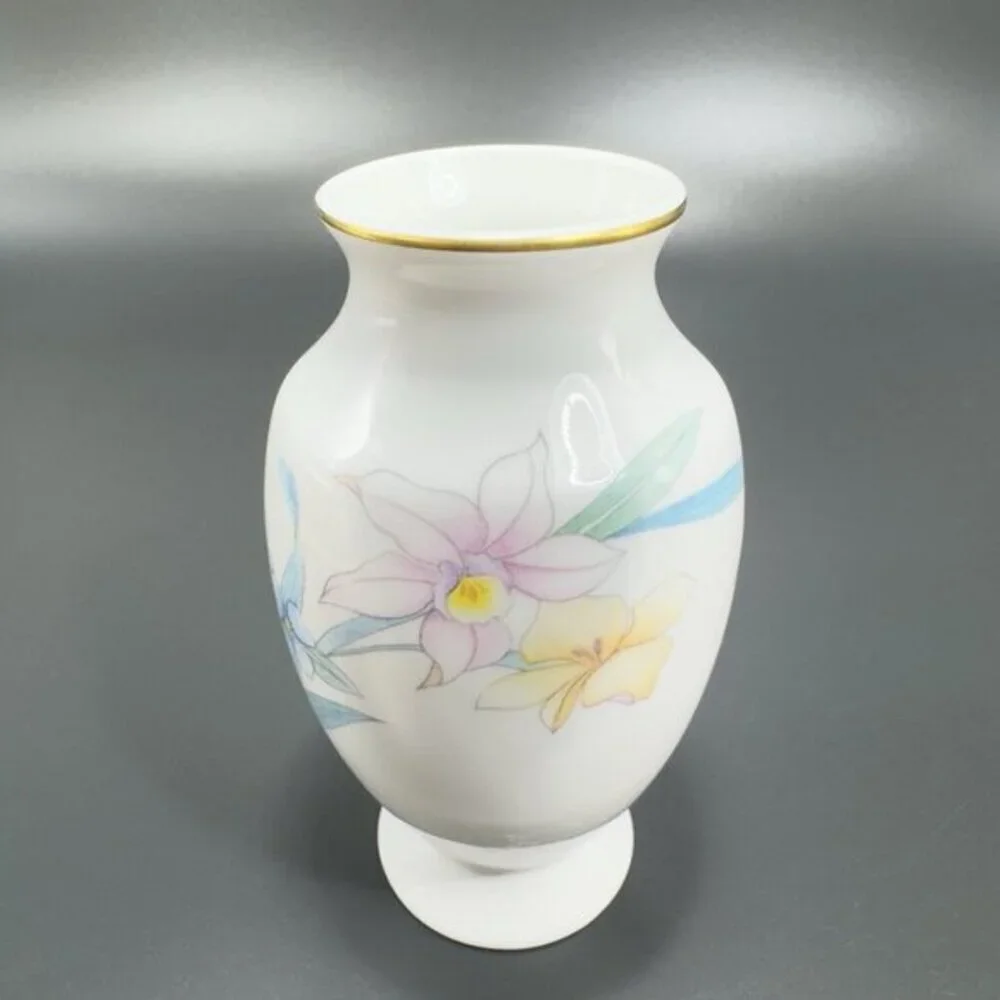 Christopher Stuart Bone China Porcelain‎ Small Bud Vase Floral Pattern Vase VTG